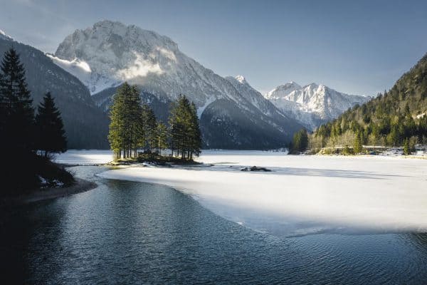 Lago di Predil in winter