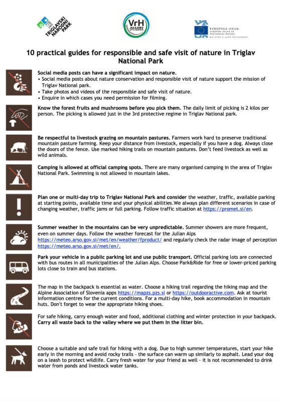 10 conseils pratiques pour le comportement dans le parc national