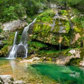 Virje waterfall near Bovec