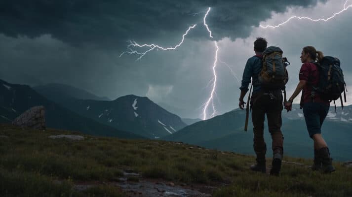 Quels sont les risques d'être frappé par la foudre et comment rester en sécurité en montagne ?